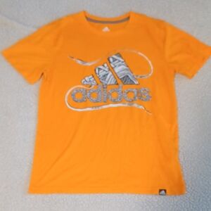 Adidas Bold Orange Tee with White Logo